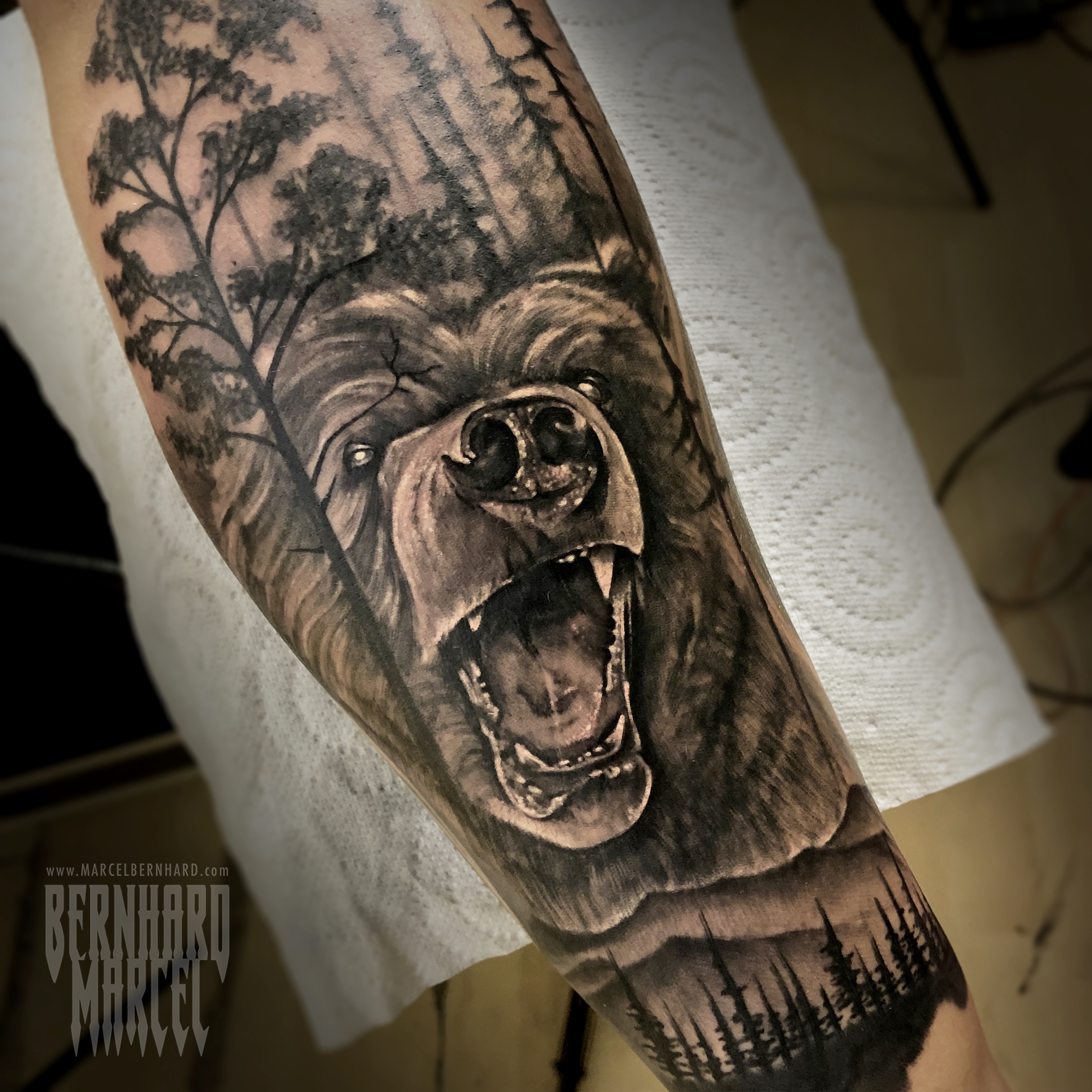Tattoo uploaded by Alo Loco Tattoo  Red Panda Bear  Grey Parrot Full  Sleeve  Tattoodo